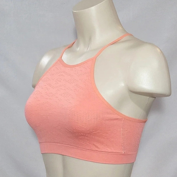 MEDIUM Xhilaration High‎ Neck Seamless Wirefree Bra Shell Pink NWT - Picture 2 of 4